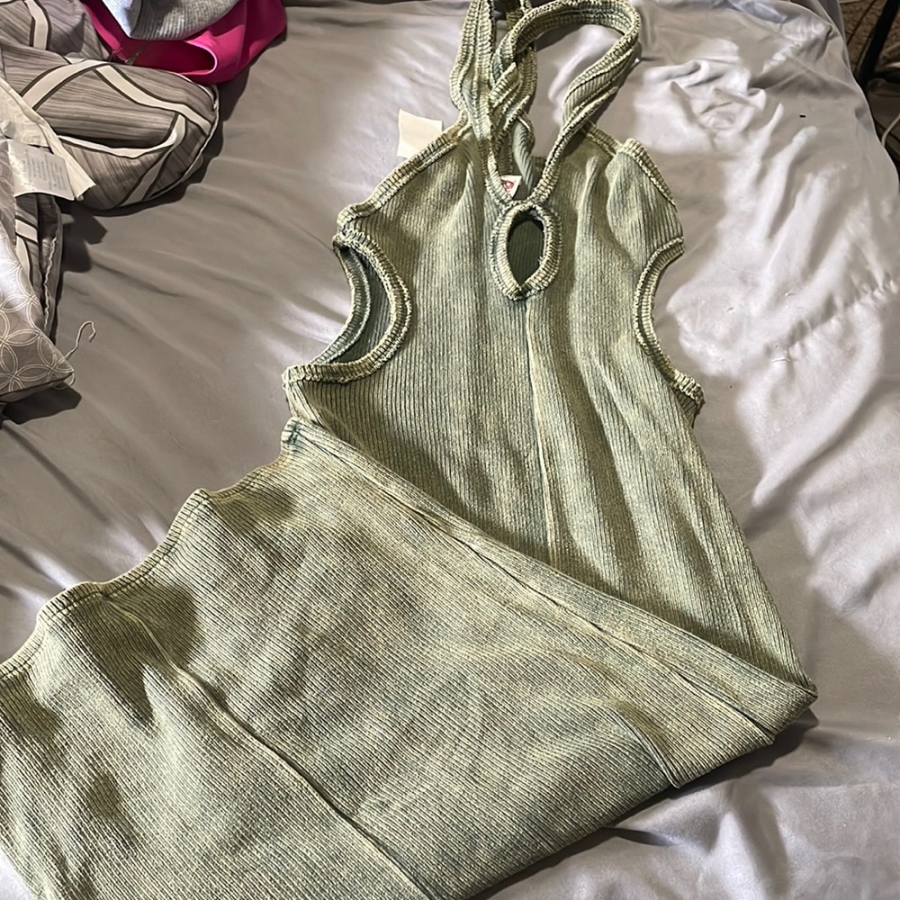 Olive green going out dress